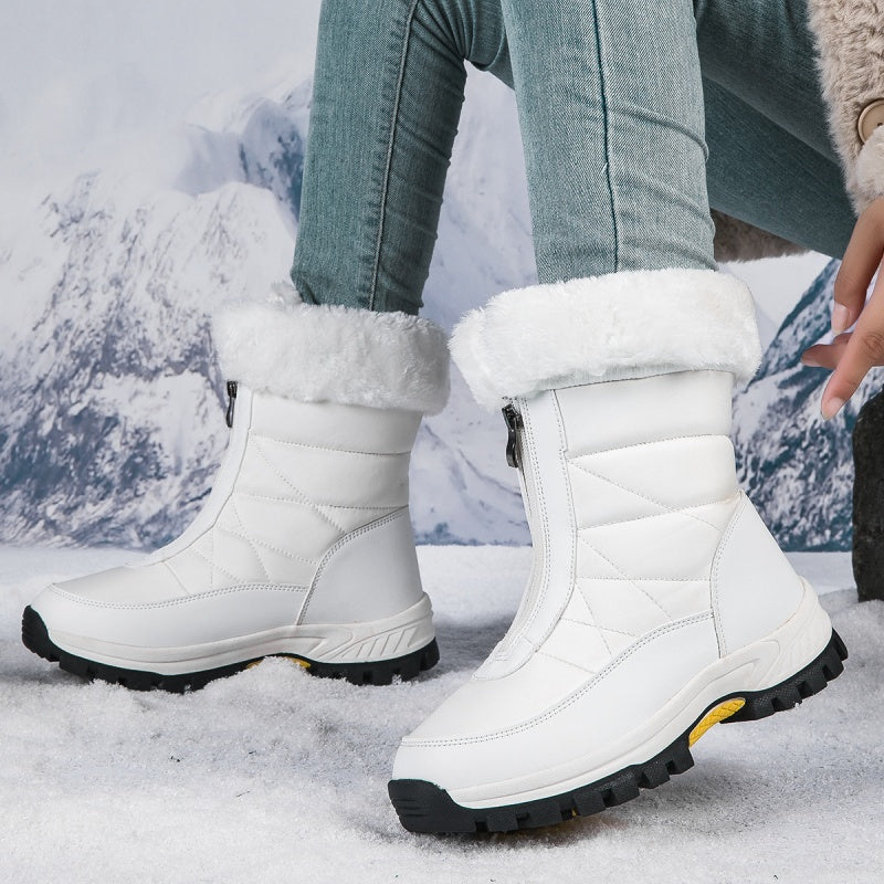 Antislip Warme Sneeuwlaarzen Dames met Ritssluiting – Comfortabel en Duurzaam voor Koude Winterdagen 0