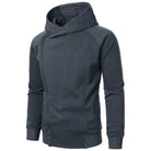 Asymmetrische Hoodie Heren met Gekruiste Capuchon en Verborgen Rits – Katoenmix Fleece voor Stijlvolle Comfort 2