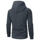 Asymmetrische Hoodie Heren met Gekruiste Capuchon en Verborgen Rits – Katoenmix Fleece voor Stijlvolle Comfort 3