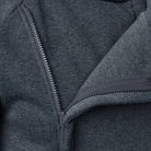Asymmetrische Hoodie Heren met Gekruiste Capuchon en Verborgen Rits – Katoenmix Fleece voor Stijlvolle Comfort 4
