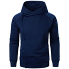 Asymmetrische Hoodie Heren met Gekruiste Capuchon en Verborgen Rits – Katoenmix Fleece voor Stijlvolle Comfort 5