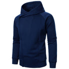 Asymmetrische Hoodie Heren met Gekruiste Capuchon en Verborgen Rits – Katoenmix Fleece voor Stijlvolle Comfort 6
