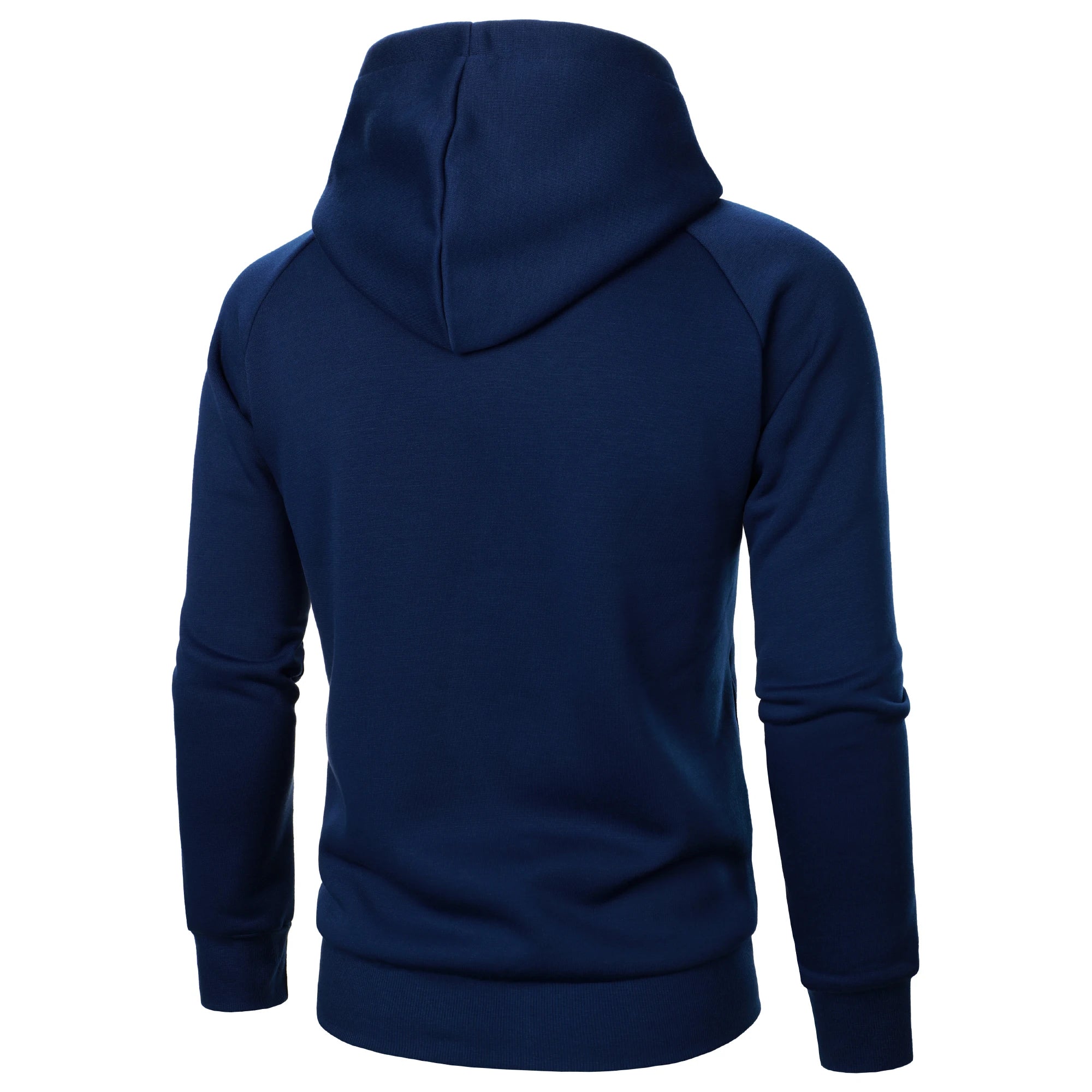 Asymmetrische Hoodie Heren met Gekruiste Capuchon en Verborgen Rits – Katoenmix Fleece voor Stijlvolle Comfort 7