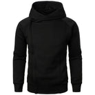 Asymmetrische Hoodie Heren met Gekruiste Capuchon en Verborgen Rits – Katoenmix Fleece voor Stijlvolle Comfort 8