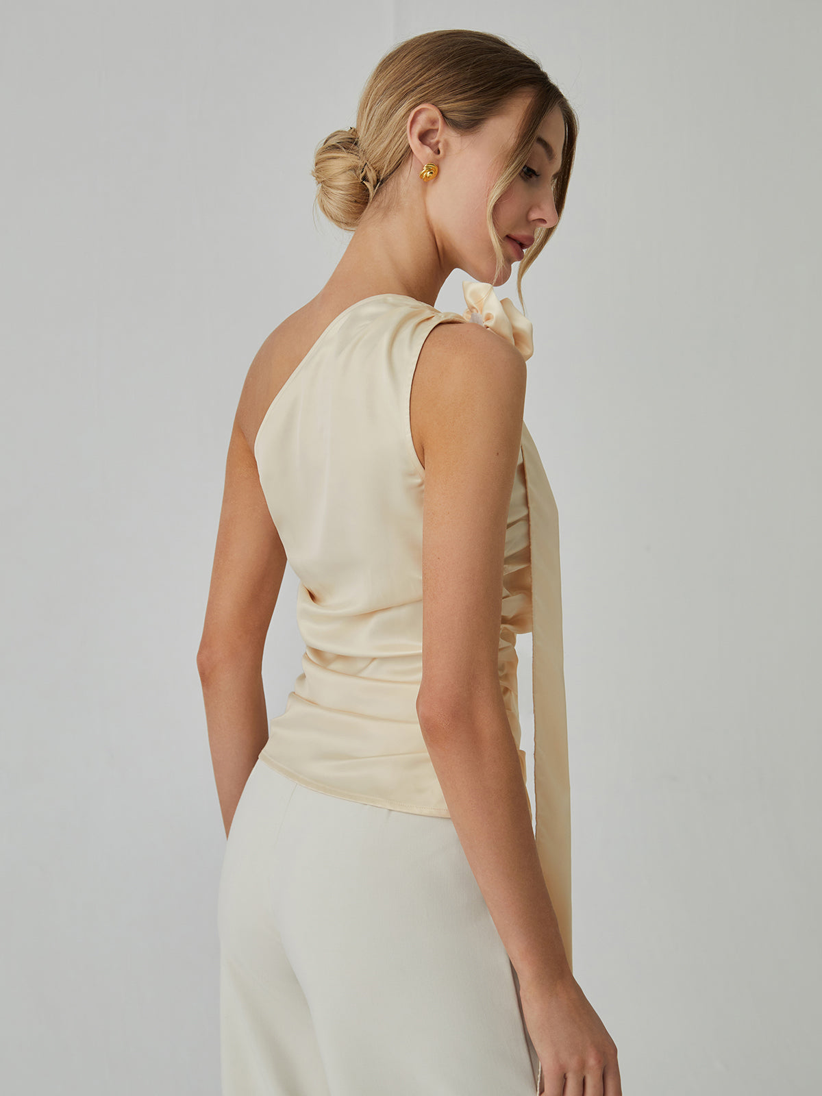 Rozet Eén Schouder Off Tank Top