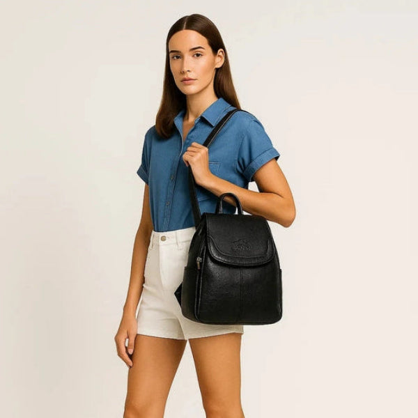 Leren Rugzak voor Dames met RFID Bescherming & Elegant Design 11