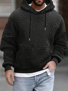 Casual Gebreide Heren Hoodie met Capuchon en Kangoeroezak – Comfortabele Trui voor Elk Seizoen 2