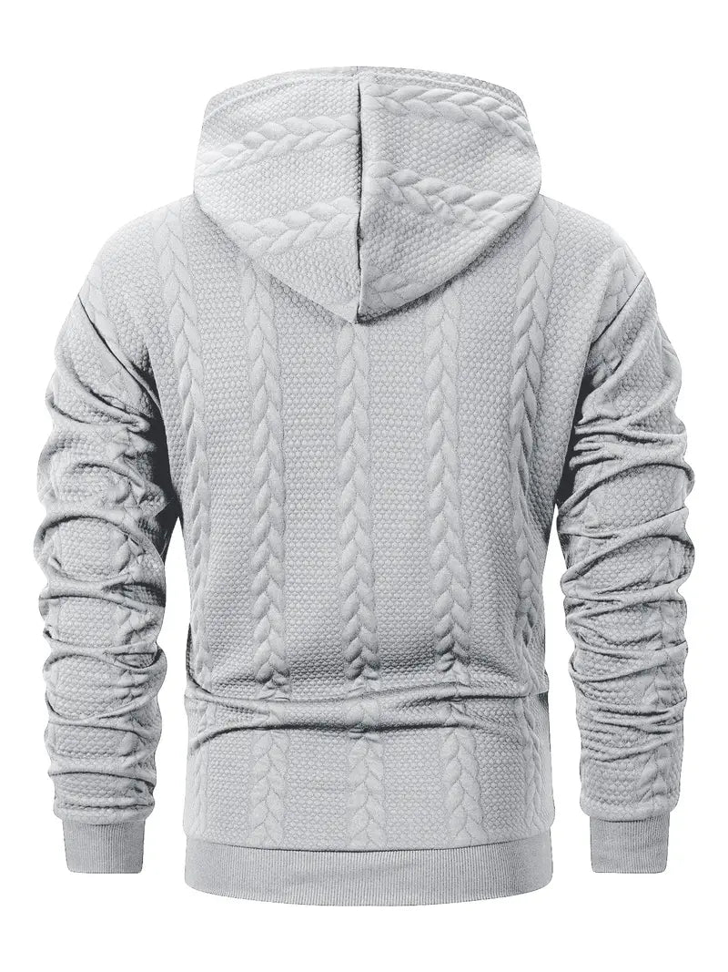 Casual Gebreide Heren Hoodie met Capuchon en Kangoeroezak – Comfortabele Trui voor Elk Seizoen 3