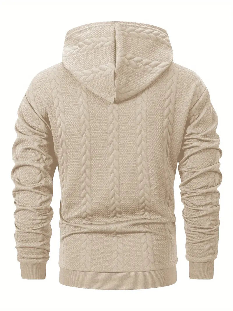 Casual Gebreide Heren Hoodie met Capuchon en Kangoeroezak – Comfortabele Trui voor Elk Seizoen 4