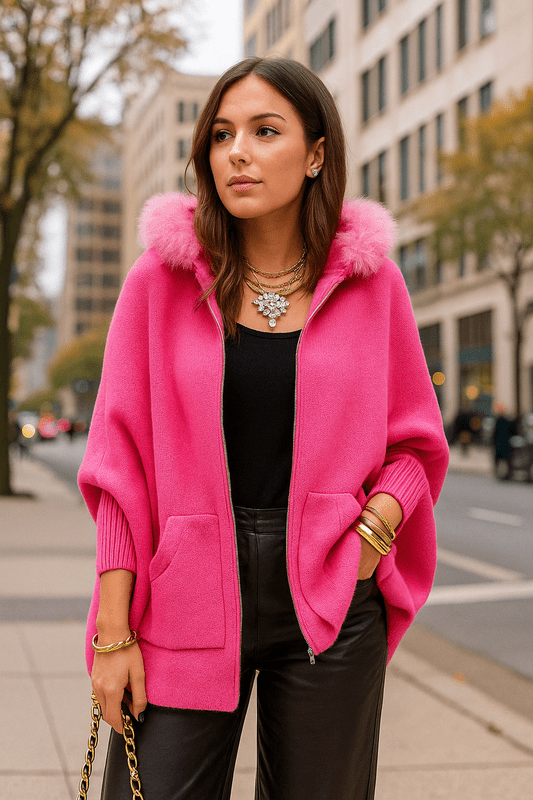 Casual Jack met Imitatiebont Kraag - Winterjas en Tussenjas voor Herfst/Winter, Relaxte Pasvorm 0