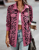 Casual Lichtgewicht Corduroy Jack met Luipaardprint en Knoopsluiting – Onderhoudsvriendelijk Vrijetijdskleding 8