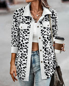 Casual Lichtgewicht Corduroy Jack met Luipaardprint en Knoopsluiting – Onderhoudsvriendelijk Vrijetijdskleding 9