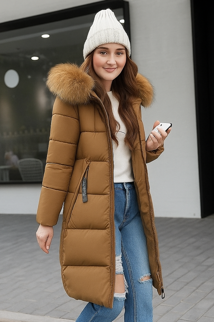 Lange Winter Parka Dames met Capuchon - Waterafstotend, Tot aan de Knieën, Ideaal voor Koude Dagen 5