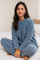 Comfortabele Fleece Pyjama Set Dames met Uitstekende Warmte-Isolatie en Ademend Comfort - Perfect voor Gezellige Avonden 0