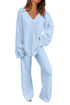 Dames 2-delige Oversized V-Hals Fuzzy Lounge Set – Comfortabele & Stijlvolle Loungewear 5