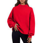 Dames Casual Sweatshirt met Halve Col en Fleece – Warm & Comfortabel Wintertrui 1