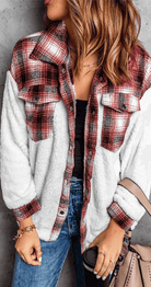 Dames Fleecejack met Geruit Patroon – Zachte Fleece, Tijdloos Ontwerp, Ideaal voor Herfst en Winter, Beschikbaar in M tot XXL 0