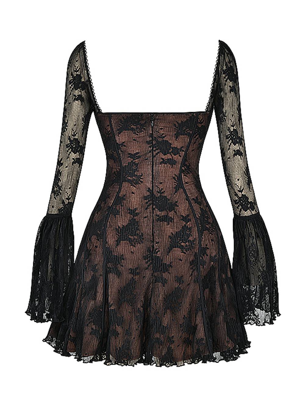 Dames Galajurk | Vintage Kant met Bell Sleeves 6