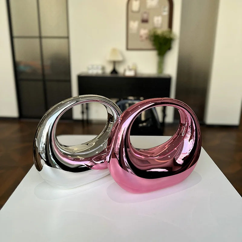 Dames Handtas | Gouden Avondclutch met Ronde Handvat 5