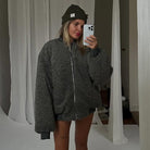 Dames Jack van Hoogwaardig Teddybont met Hoge Kraag – Comfortabel en Stijlvol voor Koude Dagen 7