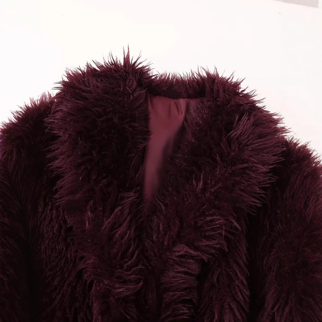 Dames Jack van Imitatiebont met Sjaalkraag - Korte Snit voor Comfort en Stijl op Koele Dagen 2
