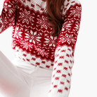 Dames Kersttrui met Sneeuwvlokkenpatroon en Ronde Hals - Foute Kersttrui Dames voor Feestelijke Gelegenheden 0