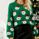 Dames Kersttrui met Speels Kerstmanpatroon – Zacht Gebreid en Comfortabel voor Feestelijke Gelegenheden 2