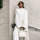 Dames Oversized Kasjmier Trui met Col – Zachte Winter Knitwear voor Warmte en Comfort