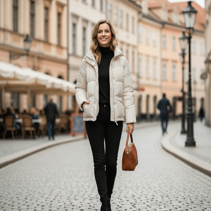 Dames Pufferjack met Capuchon en Ritssluiting - Comfortabel en Stijlvol voor Vrije Tijd en Dagelijks Gebruik 0