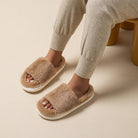 Dames Slippers van Pluche met Open Teen voor Binnen – Comfortabele Pantoffels voor Winter 3