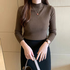 Dames Sweater | Lichtgewicht Ribgebreid met Halve Hals, Casual 6