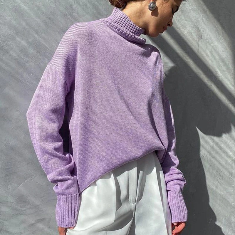 Dames Trui met Hoge Kraag en Rechte Snit – Winter Sweater voor Casual en Professionele Gelegenheden, Zacht Materiaal, Diverse Maten 12