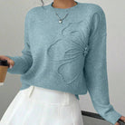 Dames Trui met Zachte Textuur en Bloemenprint - Vrouwelijke Sweater voor Lente, Verkrijgbaar in Diverse Maten en Kleuren 2