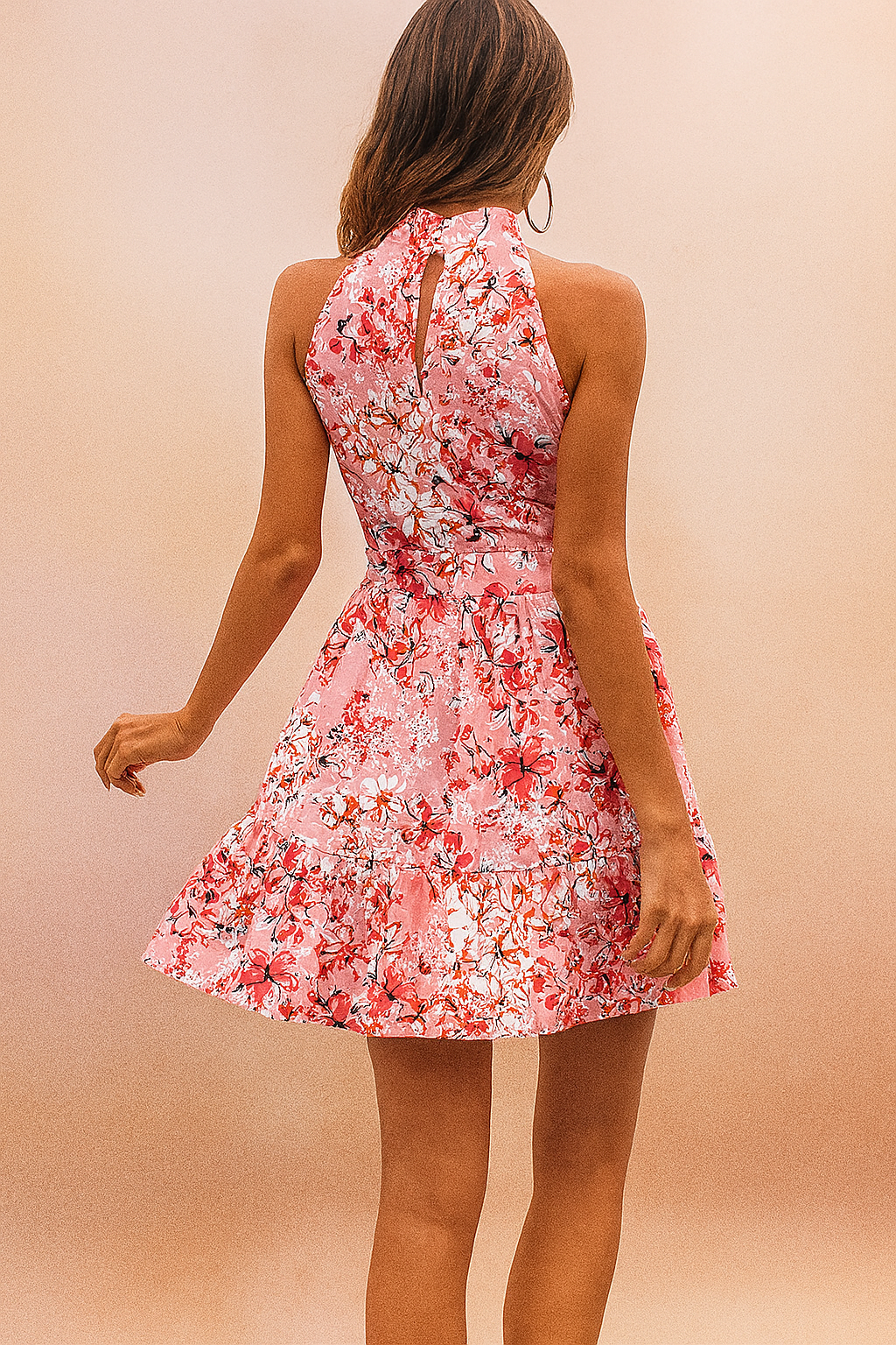 Dames Zomerjurk | Chiffon Bloemenprint, A-Lijn 2
