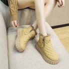 Dameslaarzen met Klassiek Ruitpatroon en Platformzool – Comfortabele Laarzen voor Dagelijks Gebruik 5