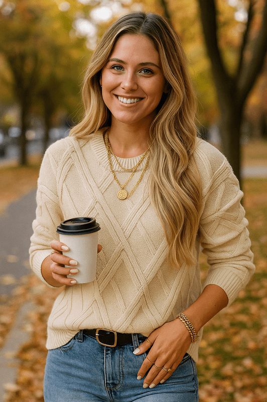 Damestrui met Klassiek Breipatroon en Nauwsluitende Snit - Geschikt voor Casual en Formele Gelegenheden 0