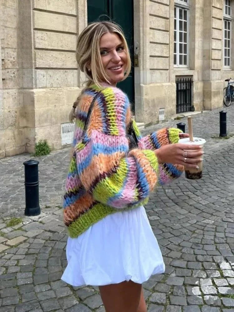 Damesvest met Pofmouwen en Korte Snit - Elegante en Veelzijdige Styling voor Dames 1