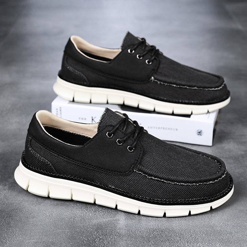 Denton Instapsneakers van Denim Geïnspireerd Canvas met Dempende Binnenzool – Casual en Lichtgewicht Sneakers voor Dagelijks Gebruik 1