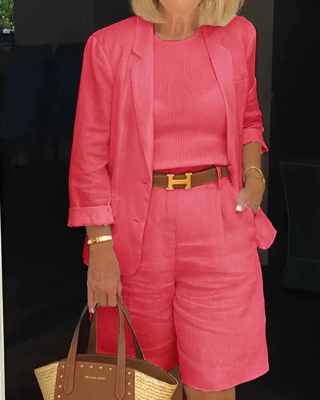 Elegante dames tweedelige set – comfortabele en stijlvolle outfit voor dagelijks gebruik of casual momenten.