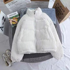 Donsjack Dames met Geribde Structuur en Ritssluiting – Warm, Casual en Ademend, Verkrijgbaar in Diverse Kleuren en Maten S-XL 2