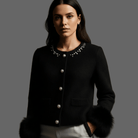 Elegant Kasjmier Vest met Parelversiering en Comfortabele Pasvorm – Ronde Halslijn en Functionele Voorzakken 8