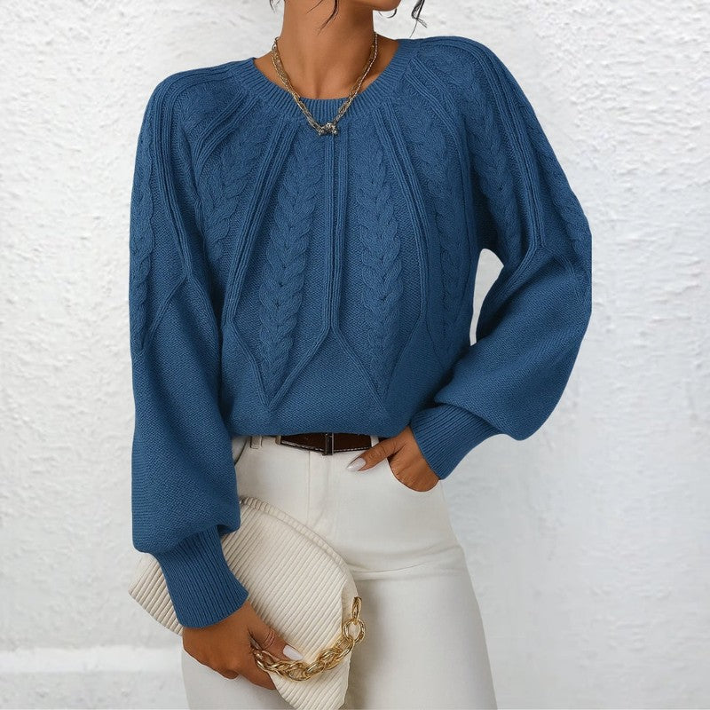 Elegante Casual Trui Dames met Flatterende Pasvorm en Structuurpatroon – Relaxed Fit, Diverse Kleuren Beschikbaar 3