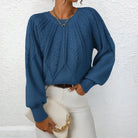 Elegante Casual Trui Dames met Flatterende Pasvorm en Structuurpatroon – Relaxed Fit, Diverse Kleuren Beschikbaar 3