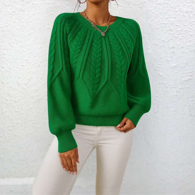 Elegante Casual Trui Dames met Flatterende Pasvorm en Structuurpatroon – Relaxed Fit, Diverse Kleuren Beschikbaar 4