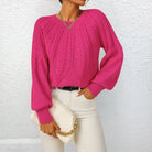 Elegante Casual Trui Dames met Flatterende Pasvorm en Structuurpatroon – Relaxed Fit, Diverse Kleuren Beschikbaar 6