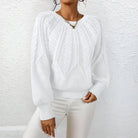 Elegante Casual Trui Dames met Flatterende Pasvorm en Structuurpatroon – Relaxed Fit, Diverse Kleuren Beschikbaar 7