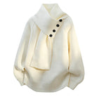 Elegante Casual Trui Dames met Sjaalkraag en Geribbelde Textuur - Relaxte Pasvorm voor Elke Gelegenheid 1