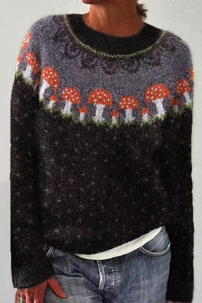 Elegante Casual Trui voor Dames met Patroon en Zachte Textuur - Relaxte Pasvorm voor Comfort en Stijl 3