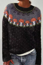 Elegante Casual Trui voor Dames met Patroon en Zachte Textuur - Relaxte Pasvorm voor Comfort en Stijl 3