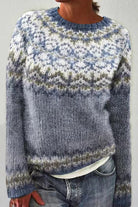 Elegante Casual Trui voor Dames met Patroon en Zachte Textuur - Relaxte Pasvorm voor Comfort en Stijl 4